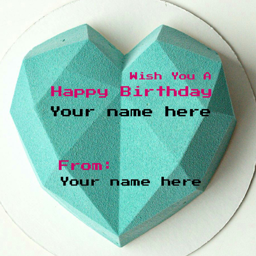 Wish You A Happy Birthday Cake With Heart For Love
