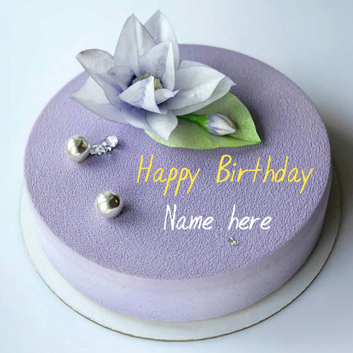 Blackcurrant Birthday Cake For Hubby With Name On It