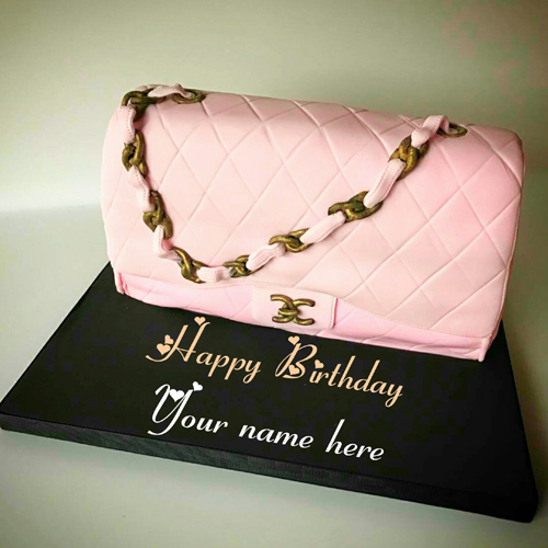 Ladies Purse Birthday Cake With Name Edit For Wife