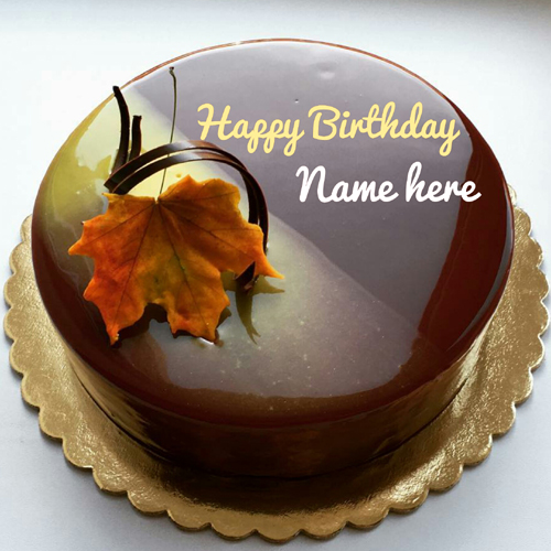 Chocolate Birthday Wishes Cake With Name On It