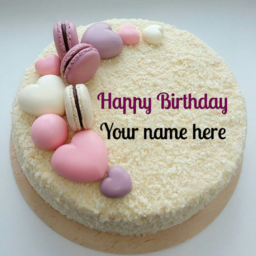 Vanilla Flavored Birthday Cake With Name For Dear Mom