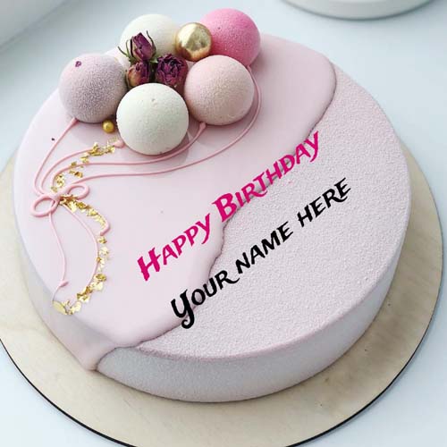 Write Friend Name On Happy Birthday Cake For Wishes